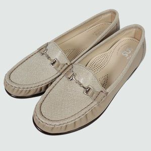 SAS Women's Metro Taupe/Web Linen Slip-on Loafer